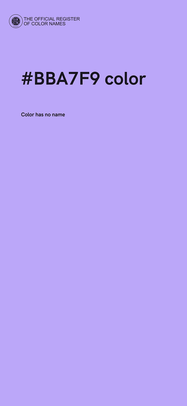 #BBA7F9 color image