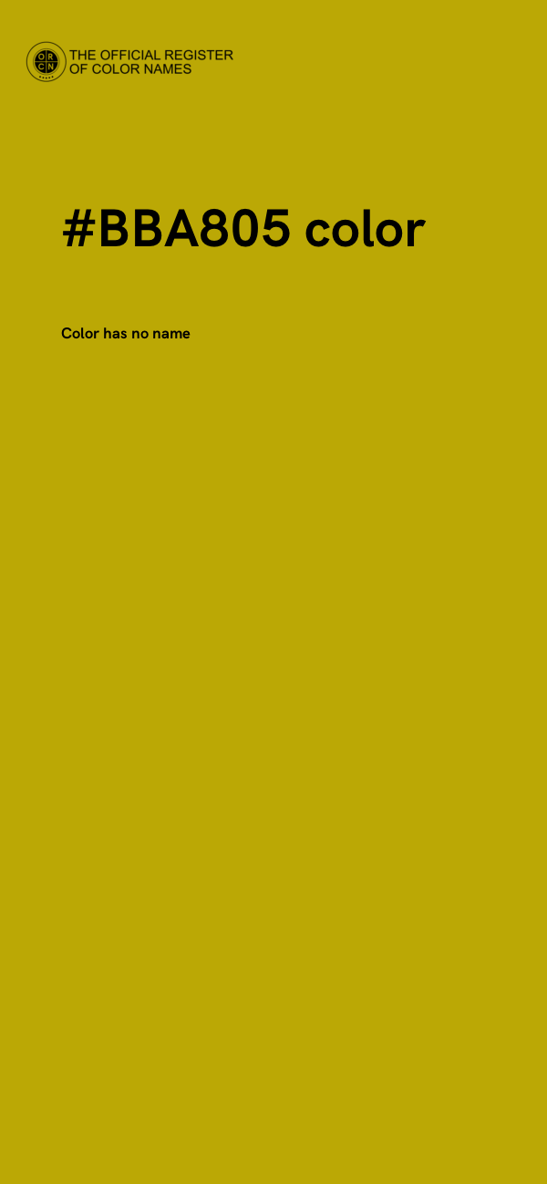 #BBA805 color image