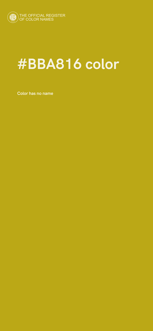 #BBA816 color image