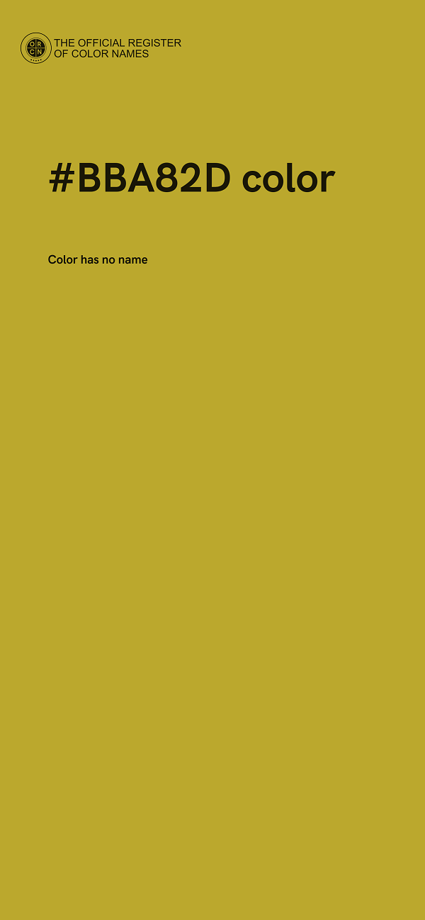 #BBA82D color image