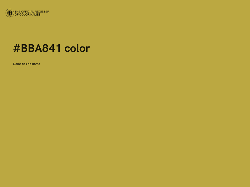 #BBA841 color image