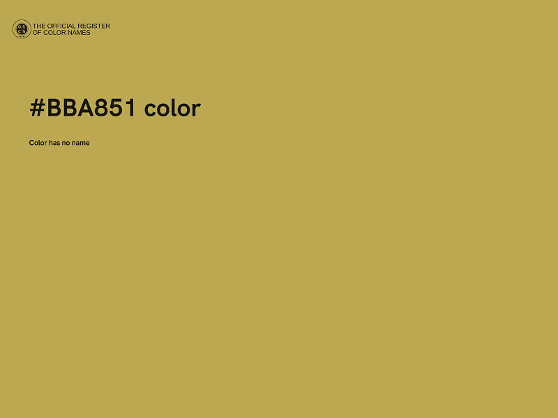 #BBA851 color image