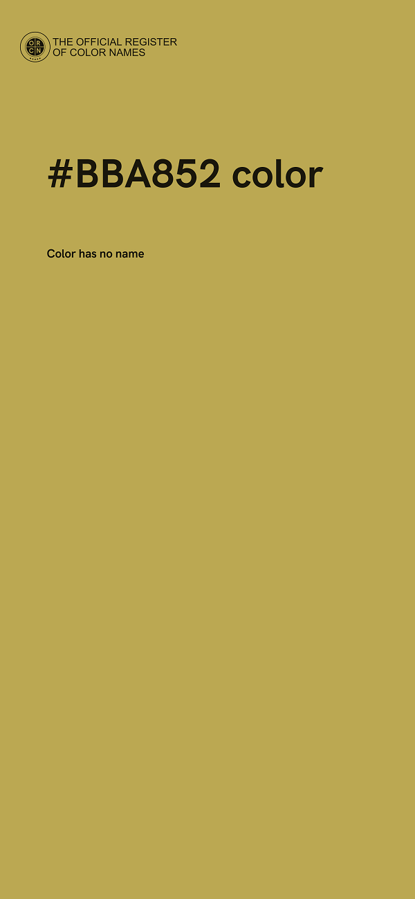 #BBA852 color image