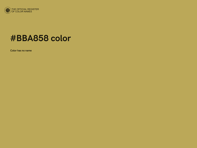 #BBA858 color image