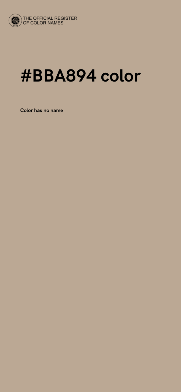 #BBA894 color image
