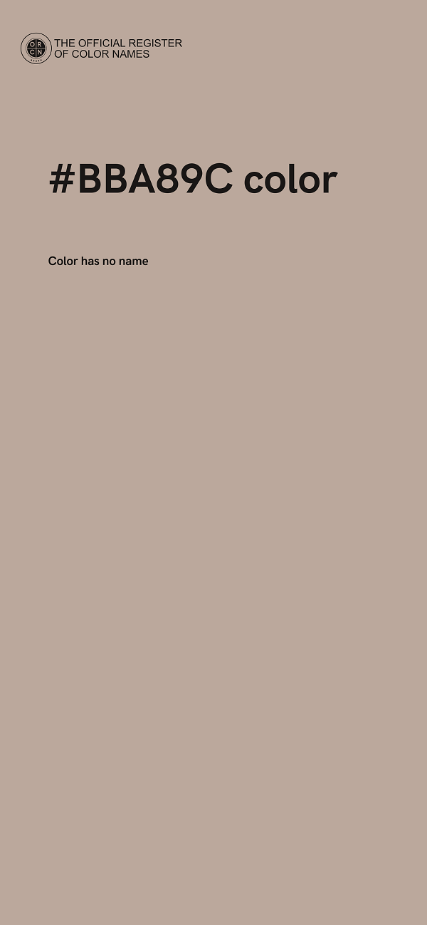 #BBA89C color image