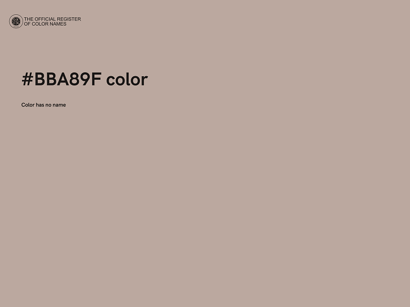 #BBA89F color image