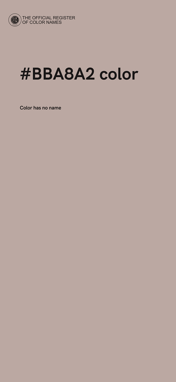 #BBA8A2 color image