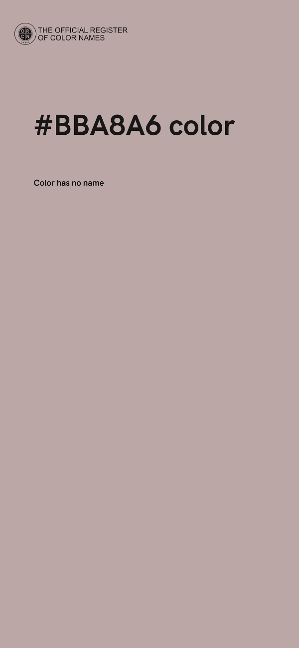 #BBA8A6 color image