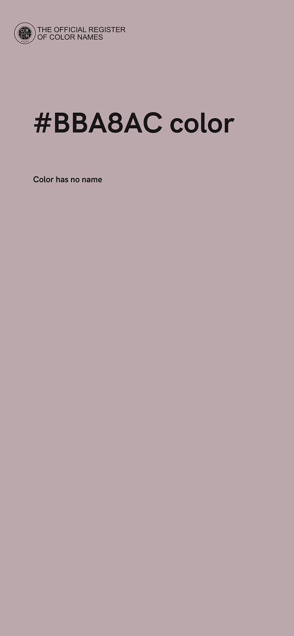 #BBA8AC color image