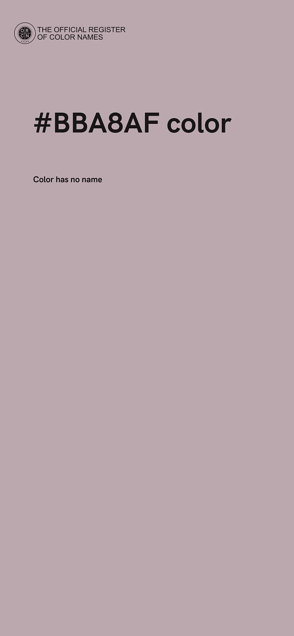 #BBA8AF color image