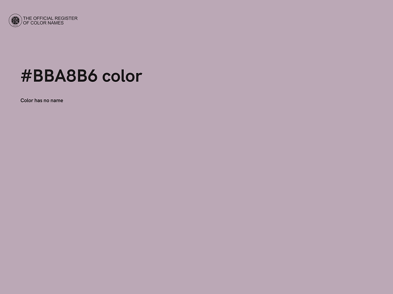 #BBA8B6 color image