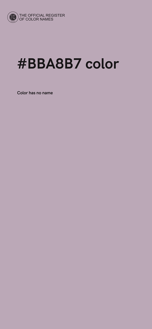 #BBA8B7 color image