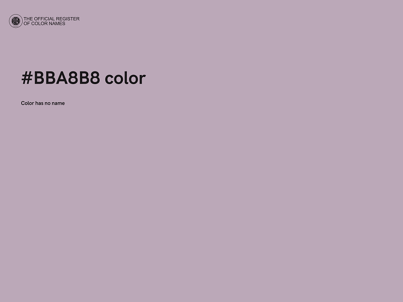 #BBA8B8 color image