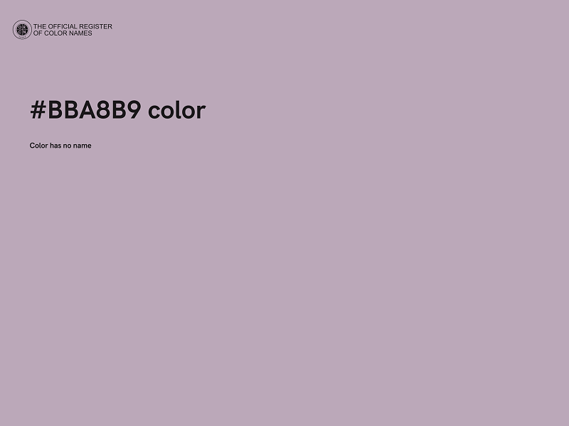 #BBA8B9 color image