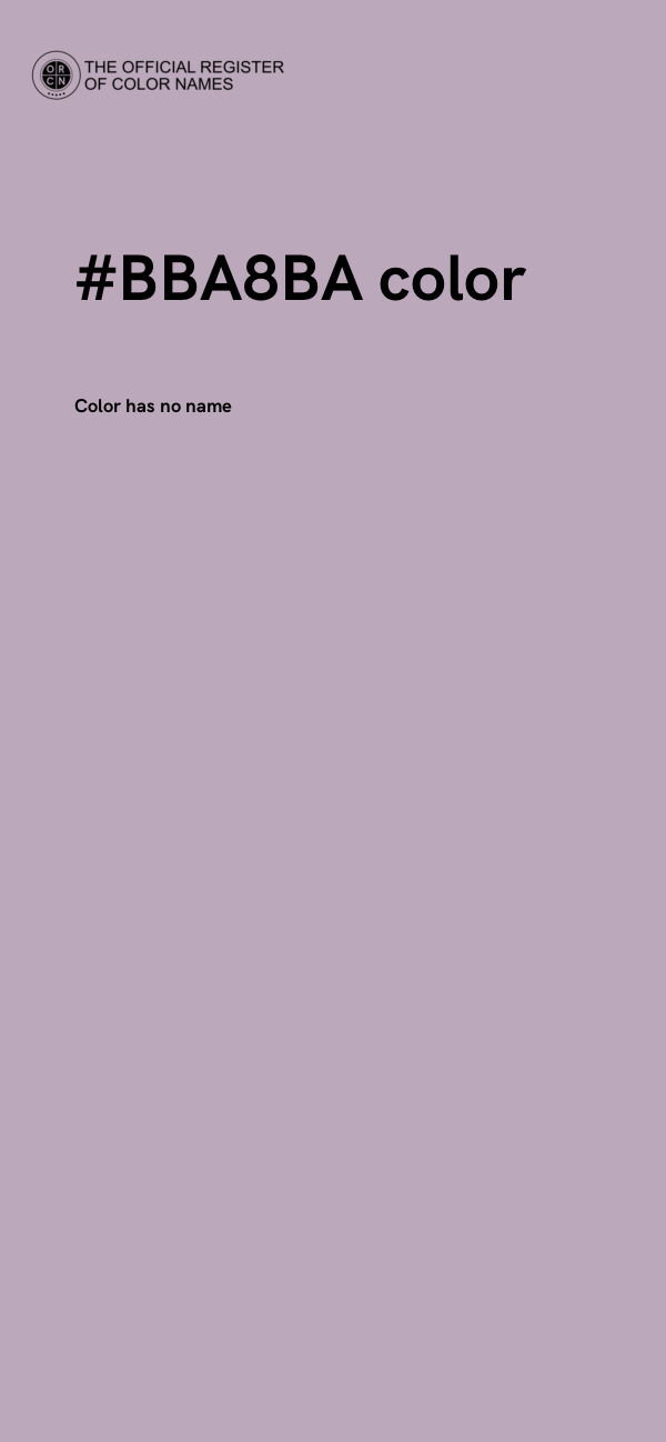 #BBA8BA color image