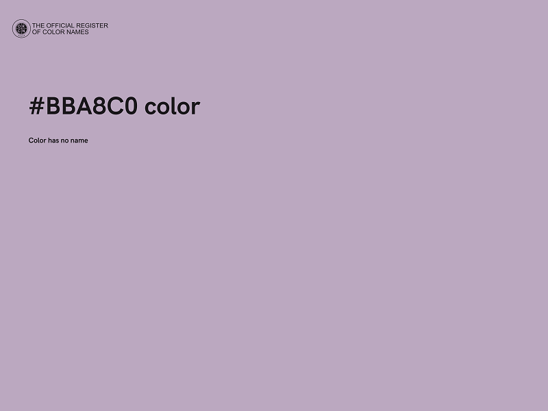 #BBA8C0 color image