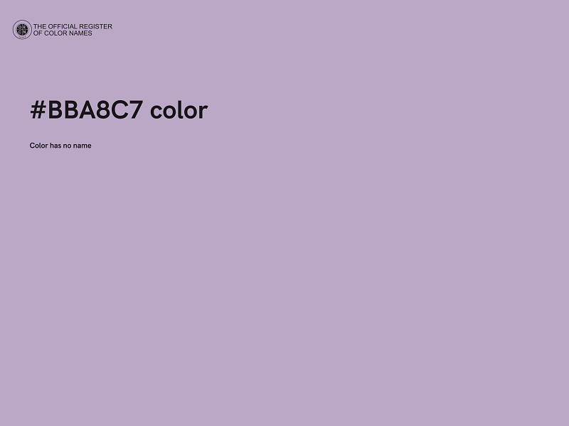 #BBA8C7 color image