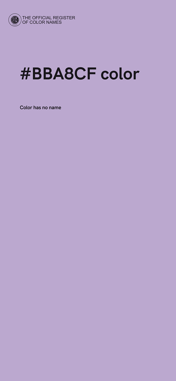 #BBA8CF color image