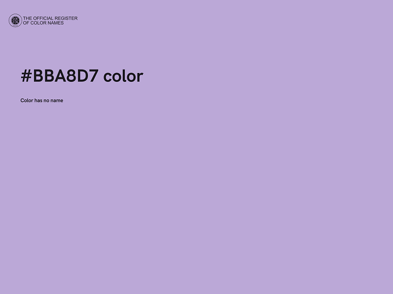 #BBA8D7 color image