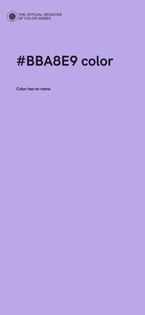 #BBA8E9 color image