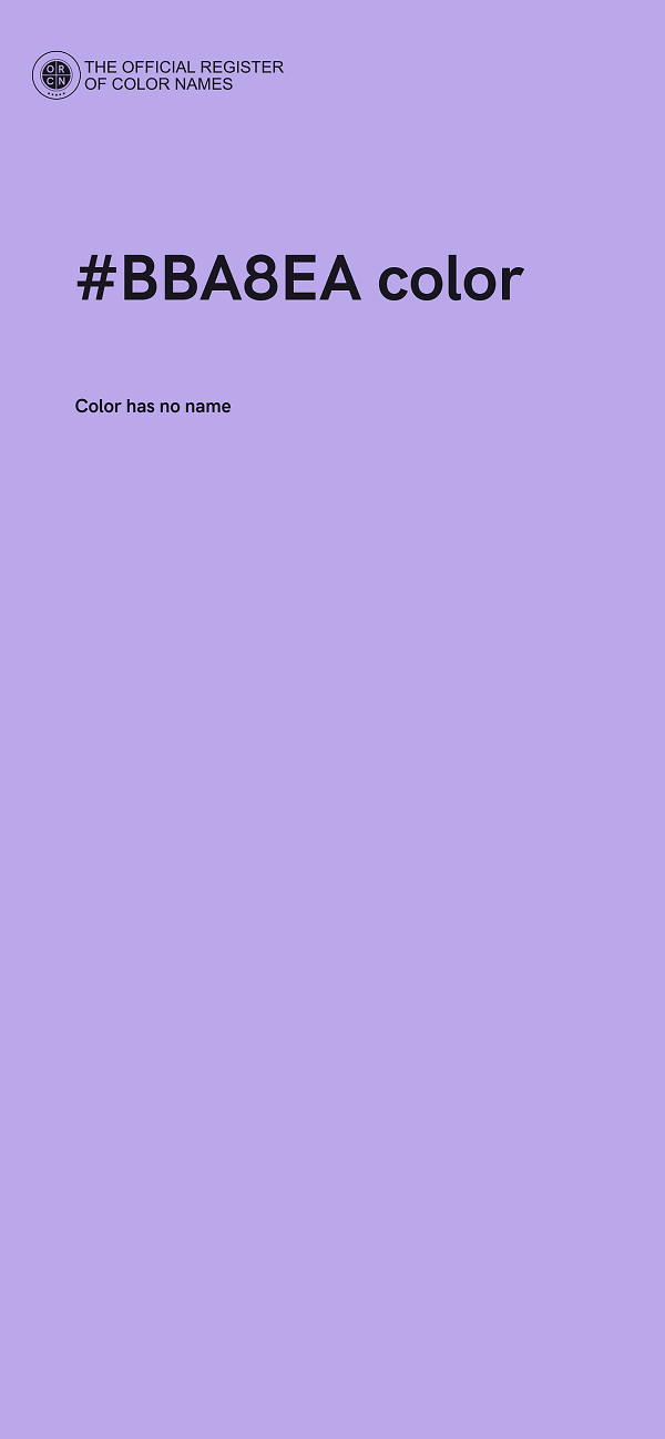#BBA8EA color image