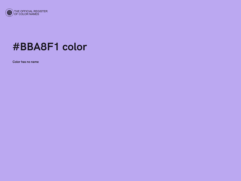 #BBA8F1 color image