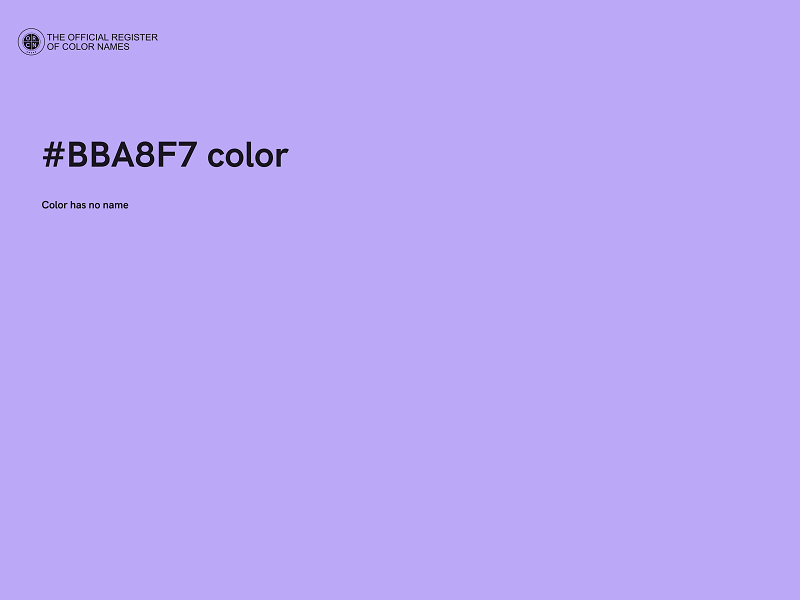 #BBA8F7 color image