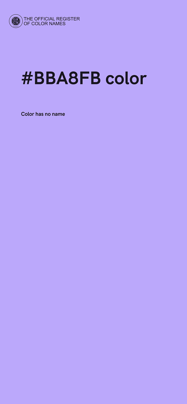 #BBA8FB color image