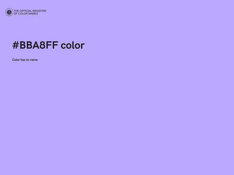 #BBA8FF color image