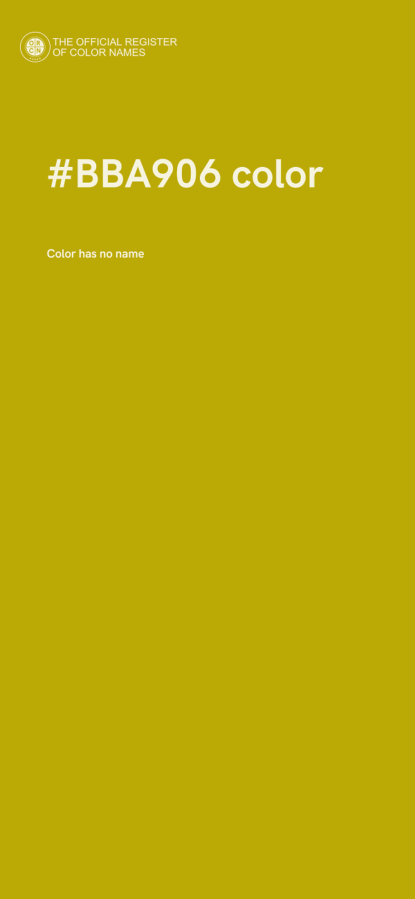 #BBA906 color image