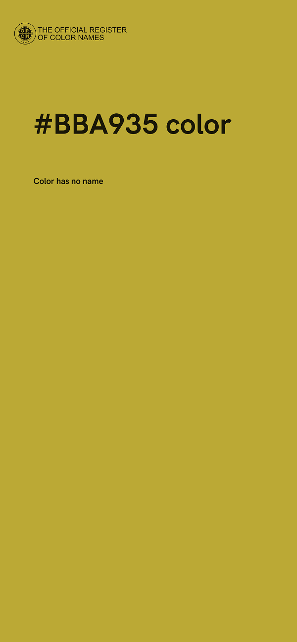 #BBA935 color image