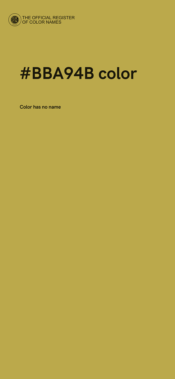 #BBA94B color image