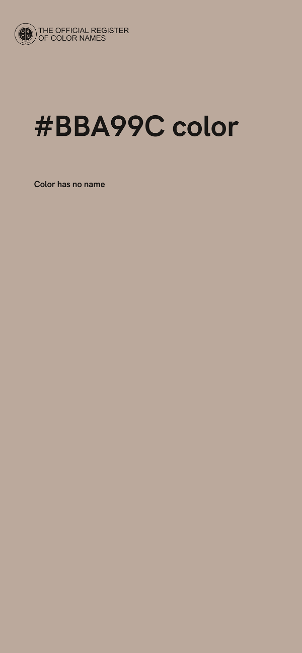 #BBA99C color image