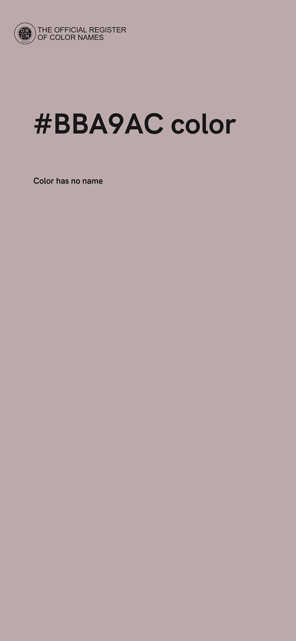 #BBA9AC color image