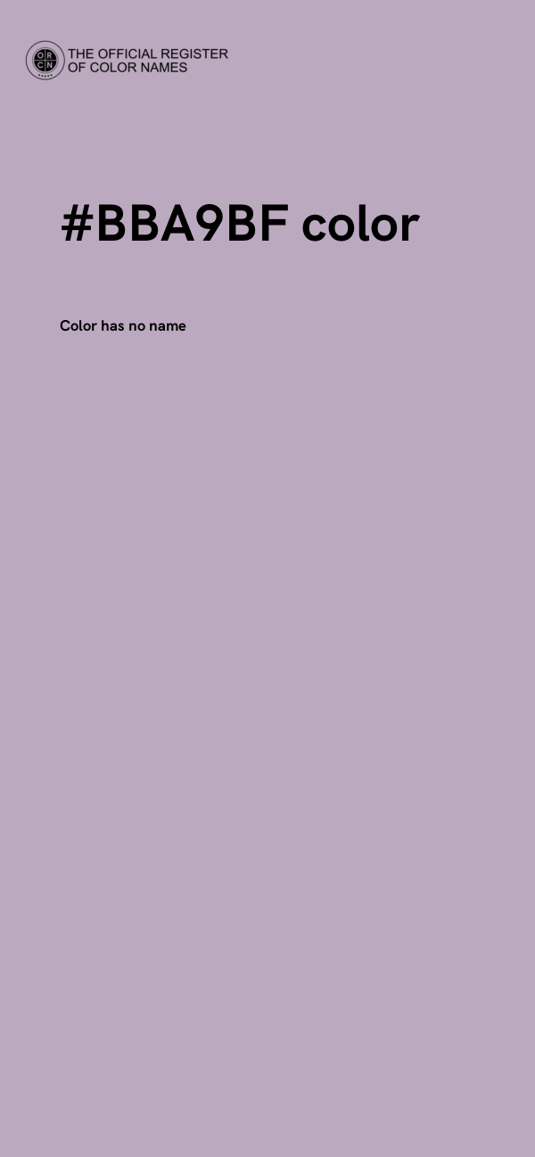 #BBA9BF color image