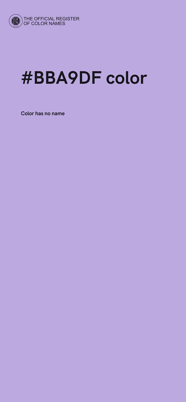 #BBA9DF color image