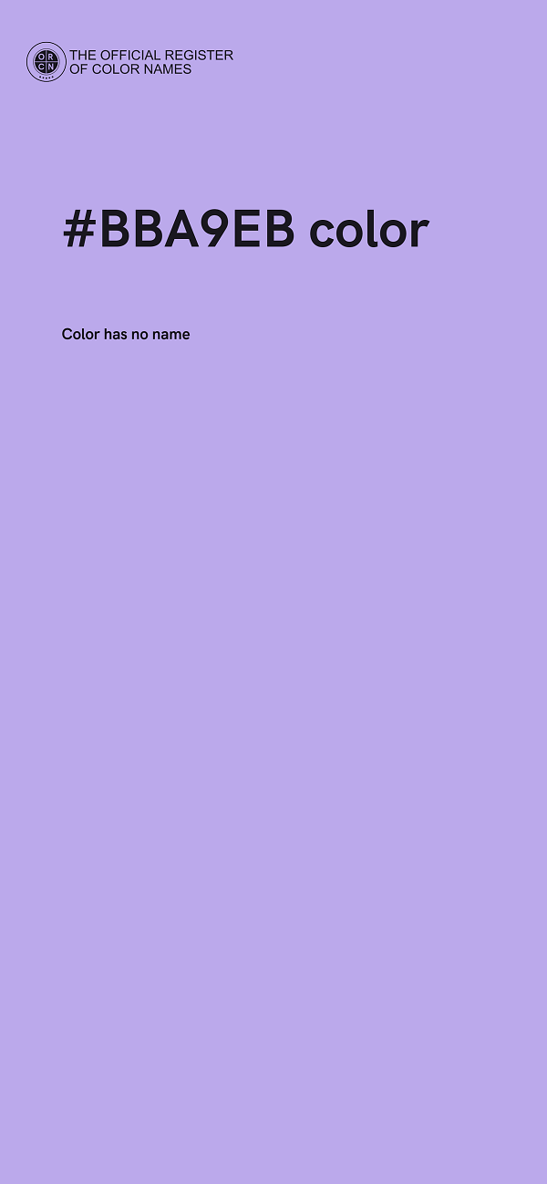 #BBA9EB color image