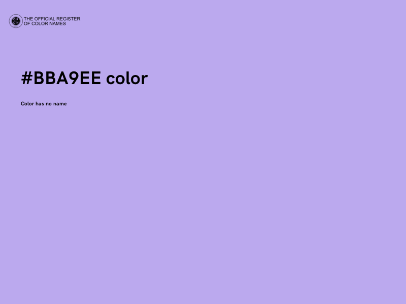 #BBA9EE color image
