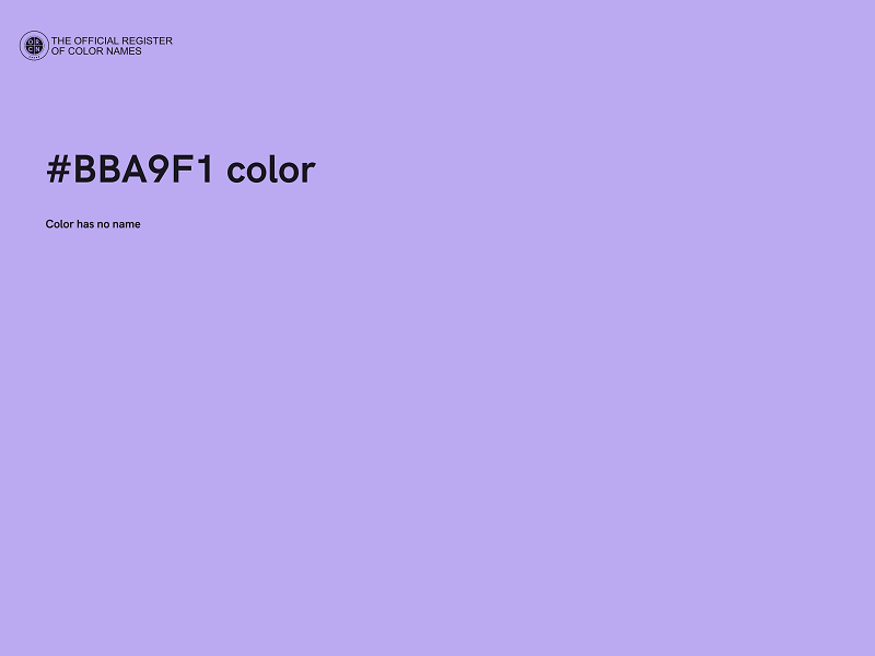 #BBA9F1 color image