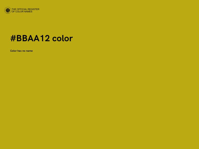#BBAA12 color image