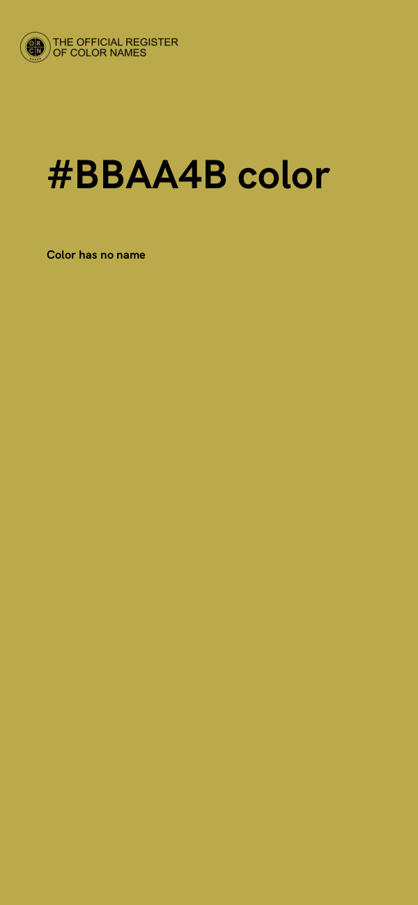 #BBAA4B color image