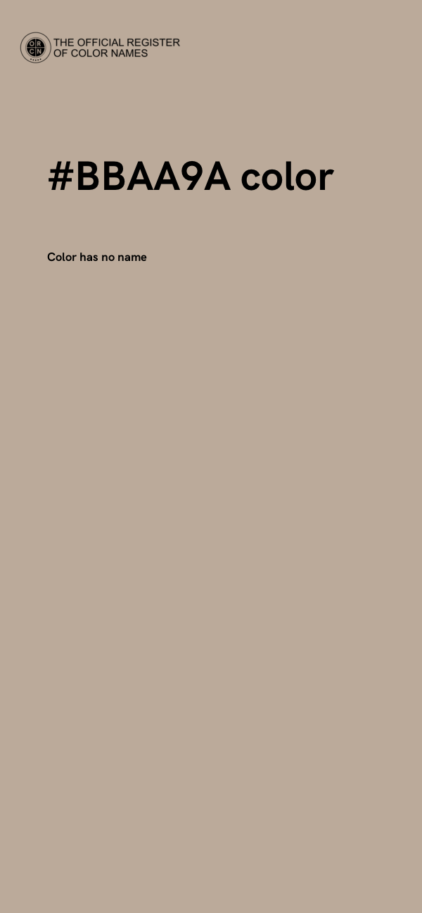 #BBAA9A color image