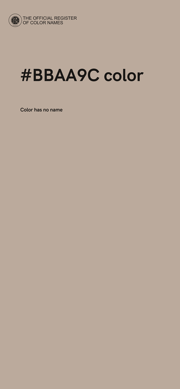 #BBAA9C color image