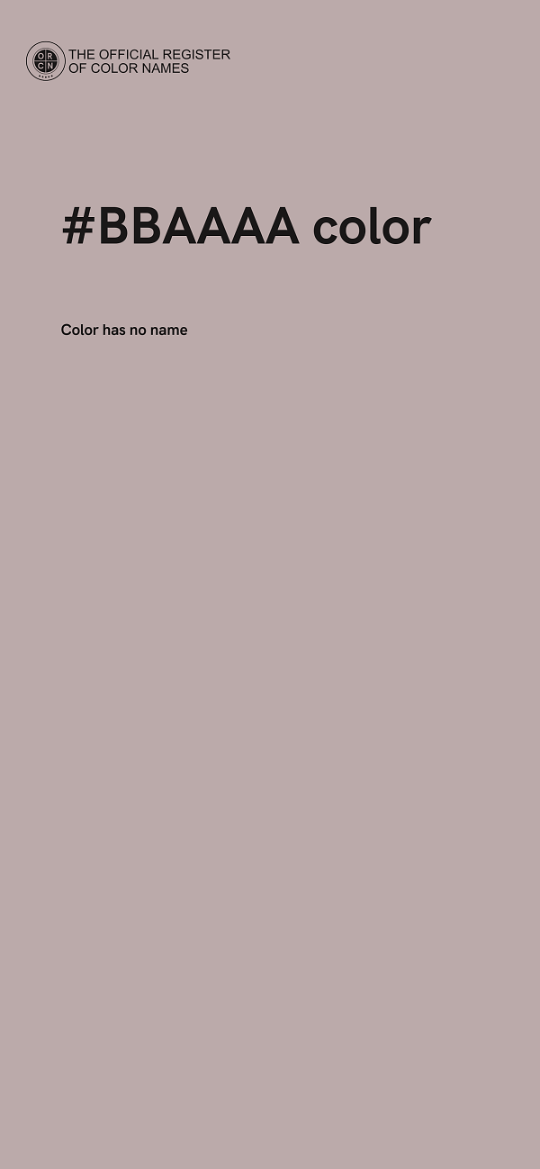 #BBAAAA color image
