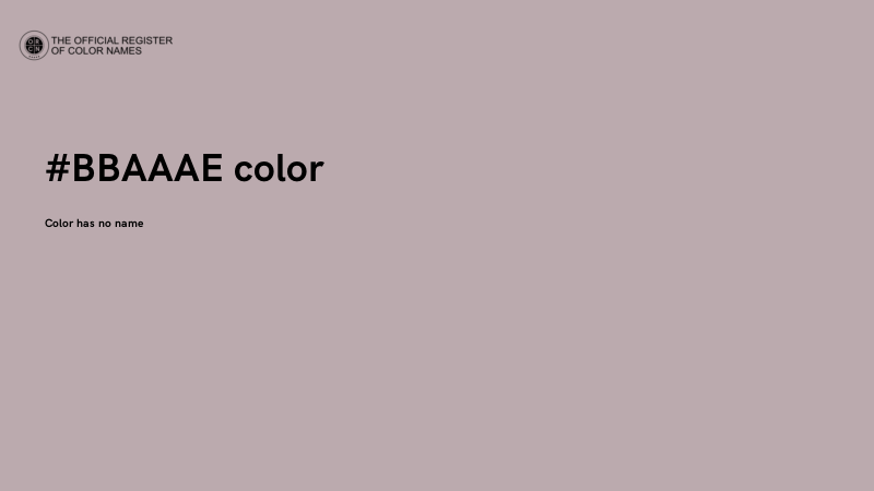 #BBAAAE color image