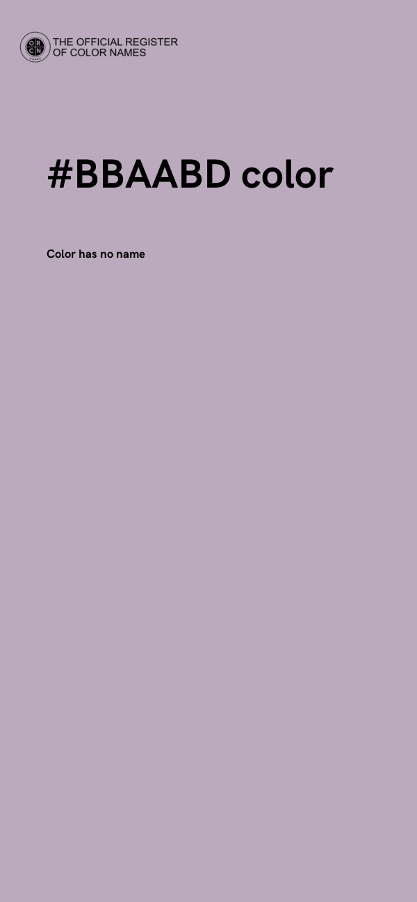 #BBAABD color image