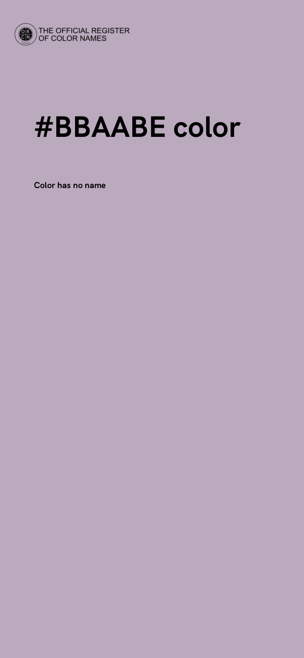 #BBAABE color image