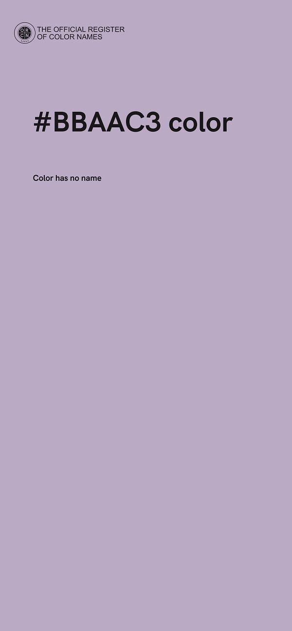 #BBAAC3 color image
