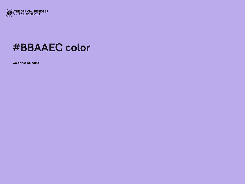 #BBAAEC color image